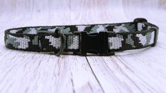 Camouflaged collar with metal fittings width 20 mm