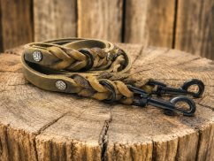 Leather switchable leash by HUNTER