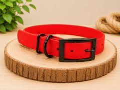 Halsband in Aqua, exklusive schwarze Schnalle