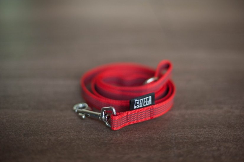 Leash rubberized  width 15 mm