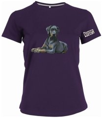 WOMAN T-SHIRT   ,,DOBRMAN ŠTĚNĚ,,