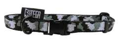 Camouflaged collar with metal fittings width 20 mm