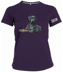 FRAUEN T-SHIRT  ,,DOBRMAN ŠTĚNĚ,,