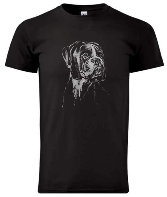 MEN'S T-SHIRT ,,BOXER BLACK&WHITE,,