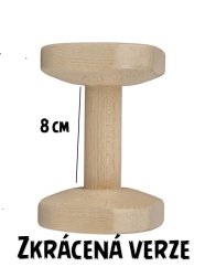 Wooden dumbbell short 650 g