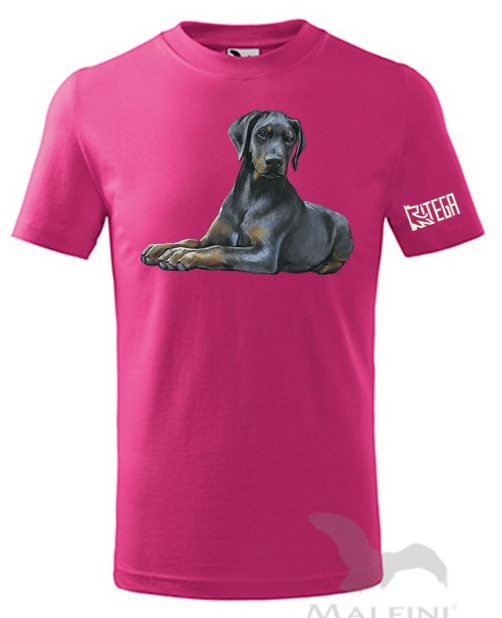 CHILDREN'S T-SHIRT ,,DOBRMAN ŠTĚŇÁTKO,,