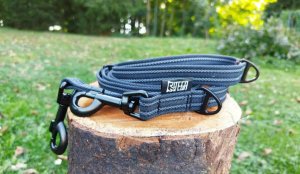 Switchable cotton leash with rubber