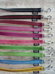 Rubberized leash ,,meter" width 20 mm