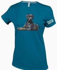 FRAUEN T-SHIRT  ,,DOBRMAN ŠTĚNĚ,,